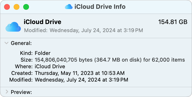 iCloud Drive info